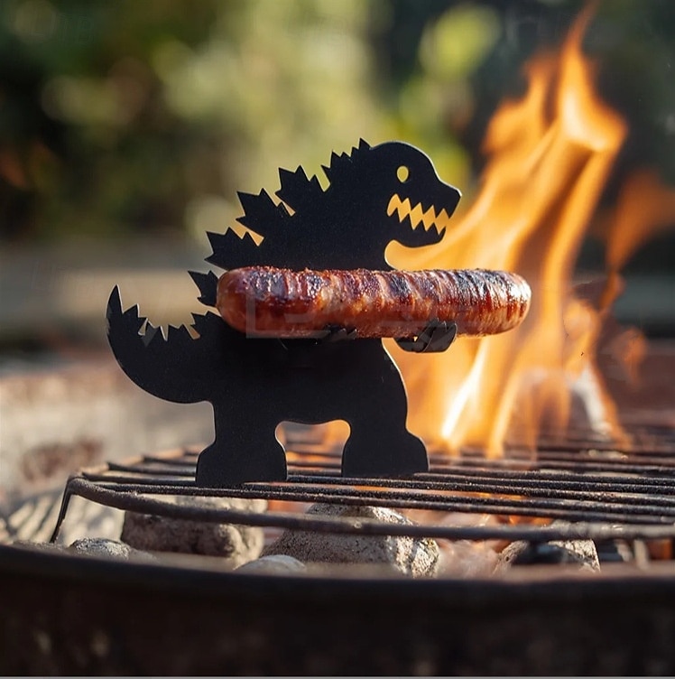 Funny Monster Grill, Monster Hotdog Roaster, Stainless Steel BBQ Skewer Set,Outdoor Cooking Camping Multifunctional Tool Parties 2025 - $10.99 –P2