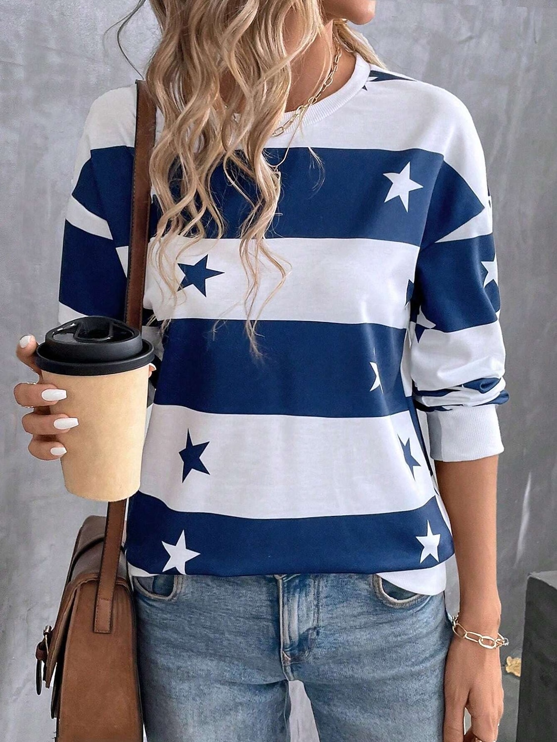 Femmes Sweatshirt Pull Graphique Rayé ancien Mode Occasionnel manche longue Col ras du cou Hauts Réguliers Rue Tenue Quotidienne Occasionnel Imprimé Noir Bleu Vert Kaki Printemps Automne Hiver de 2025 ? $24.99 –P11