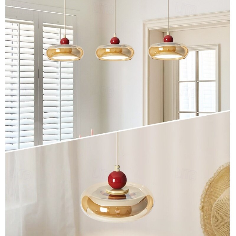 Modern Cream Style Disk Lamp Modern Metal Restaurant Art Pendant Lamp Simple Metal Restaurant Art Pendant Lamp Bedroom Studio Decoration Ceiling Pendant Lamp Dimmable Lighting Fixture 2025 - $205.99 –P1