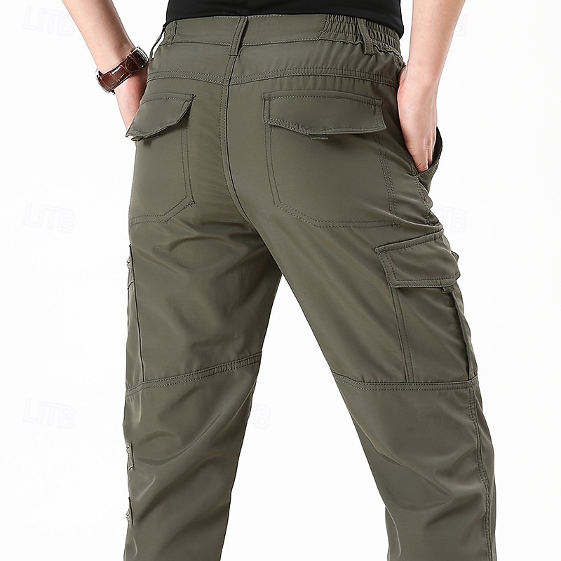 Voor heren Cargohosen Wandelbroek wandelbroek Buiten Normale pasvorm waterdicht Winddicht Sneldrogend Lichtgewicht Broeken / Regenbroek / Overbroek Zak Elastische taille Zwart Leger Groen 2025 - $28.99 –P6