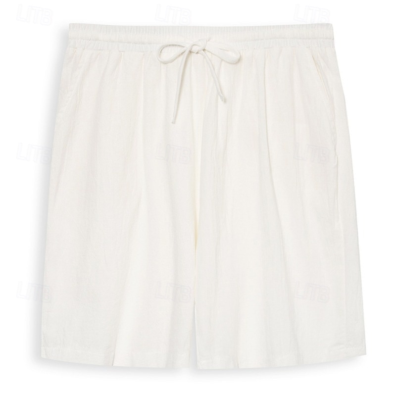 Herren Shorts Sommershorts Strandshorts Baggy-Shorts Elastischer Bund Kordelzug Gerader Schnitt Einfach Komfort Atmungsaktiv Knielang Outdoor Lässig Täglich Urlaub Ethno-Stil Schwarz Weiß Unelastisch 2025 - $17.99 –P5