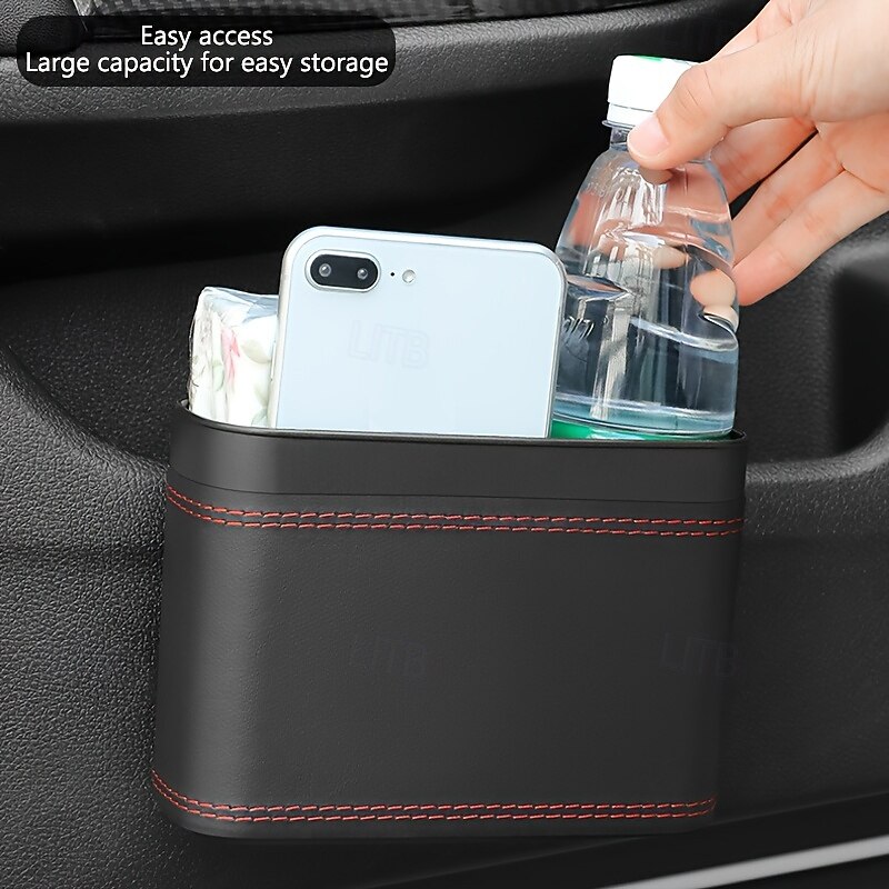 Universal Car Trash Can Vehicle Trash Bin Car Seat Back & Door Hanging Storage Box Multi-Functional Car Accessories Foldable Trash Bag Organizer Lidded Car Trash Can 2025 - $18.99 –P8