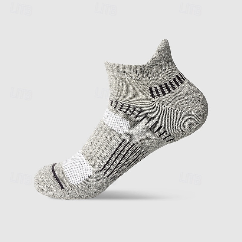 Herr 5 par Multipack Socka Löparstrumpor Vardagliga strumpor Svart Vit Färg Rand Semester Sport & Utomhus Dagligen Grundläggande Medium Vår Höst Mode Ledigt 2025 - $6.49 –P4