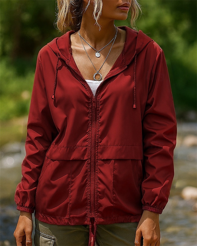 Damskie Kurtka turystyczna Kurtka sportowa Na wolnym powietrzu Wodoodporny Odporność na wiatr Szybkie wysychanie Lekki Ubrania turystyczne Ubrania turystyczne Wiosna Jesień Kurtka Bransoletka 2025 - $24.99 –P7
