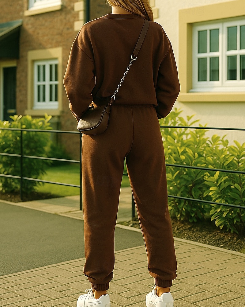 Per donna Tuta da Ginnastica Pantaloni da Tuta Felpa pullover Tasca Tinta unita Completo Abbigliamento Primavera Autunno Nero Bianco Palestra Allenamento Corsa Antivento Manica Lunga Sport del 2026 a $31.99 –P2