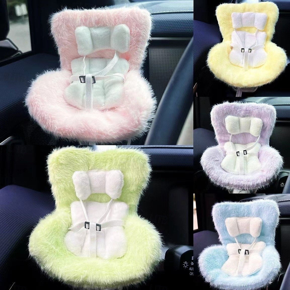 Doll Car Seat for 17cm Dolls with Air Vent Clip and Desktop Stand Cute and Functional Car Ornament for Blind Box Doll Fans 2025 - $30.99 –P1
