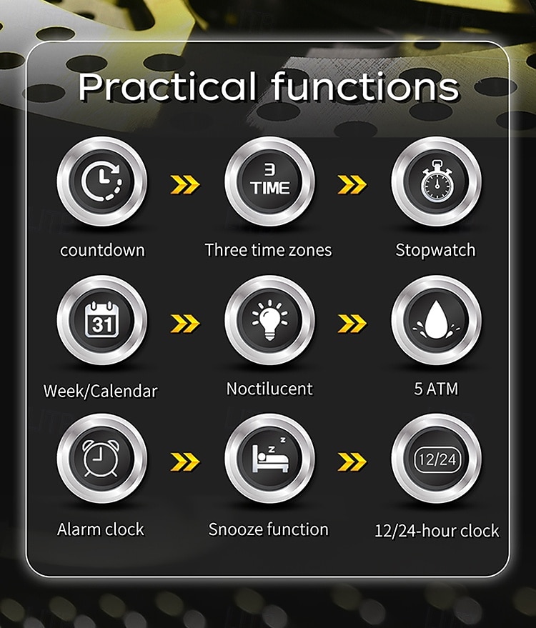 SANDA 3372 Dual Display Men's Watch Chronograph Alarm Clock Sport Multi functional Waterproof LED Electronic Watches 2025 - $26.99 –P13