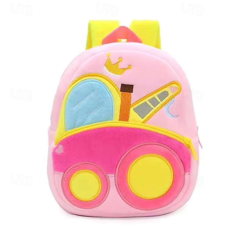 kreskówka 3d koparka traktor 2-4 lata plecak dla malucha inżynieria pojazdy plecak dzieci przedszkole tornister dziecko 2025 - $20.99 –P5