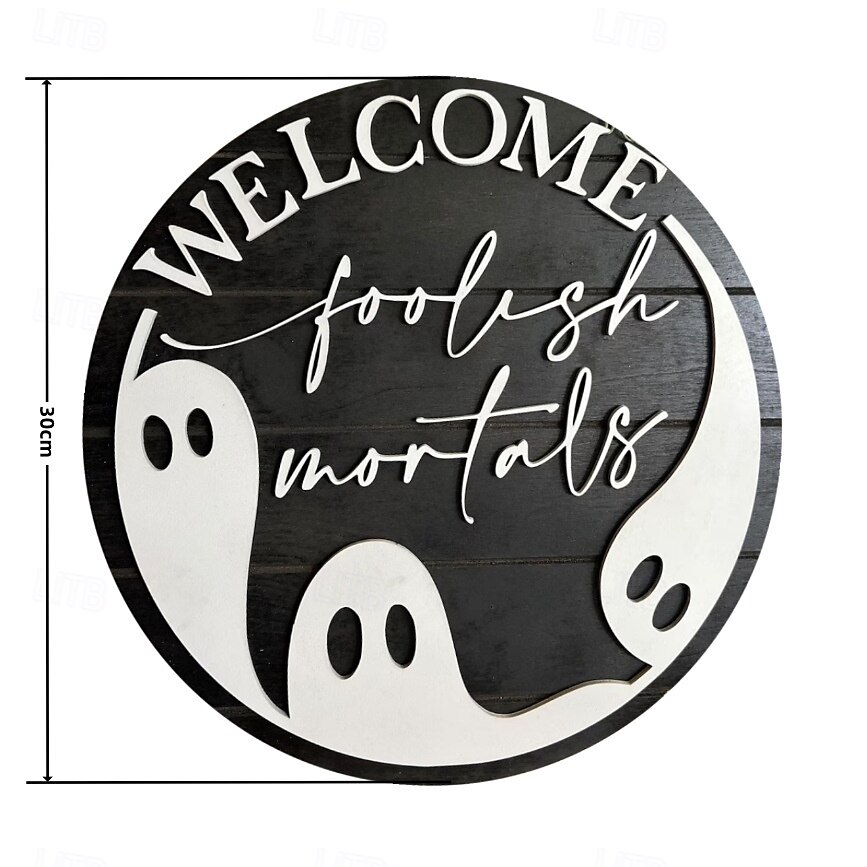 halloween etuoven seppele ovenripustin aave tervetuloa oven numero puinen käsityöt riipus 2025 - $21.99 –P5