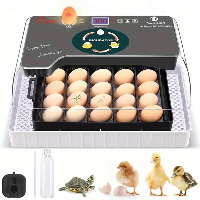 Intelligent Incubator Can Hold 12-18 Eggs LED Digital Temperature Display Automatic Egg Turn and Add Water for Eggs Duck Eggs Parrot Eggs Hatch Very Suitable for Gift Giving Family Farms. 2025 - $185.99 –P1