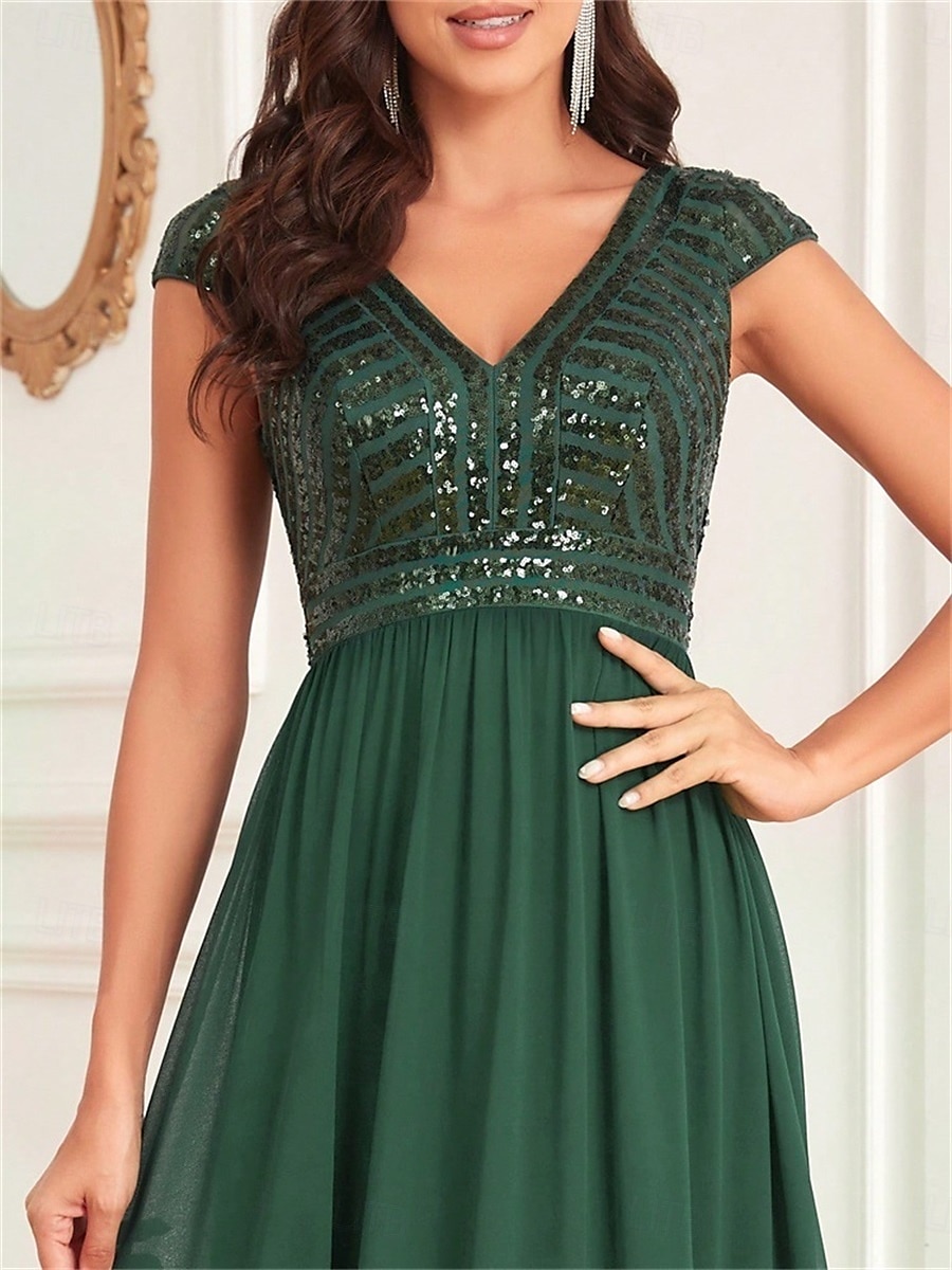 Vestidos Quinceanera A-Line Vestido Elegante Formal Comprimento de Chão Sem Mangas Decote V Chiffon Costas em V com Pregas de 2025 por $99.99 –P10