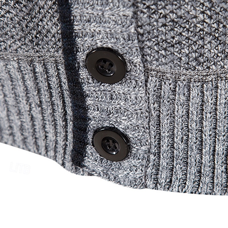 Herre Genser Cardigan Genser Riflet Strikke Vanlige topper Strikket عادي V-hals Moderne Moderne Fritid Avslappet Dagligdagstøy Klær Vår & Vinter Vinrød Blå M L XL 2025 - $27.99 –P7
