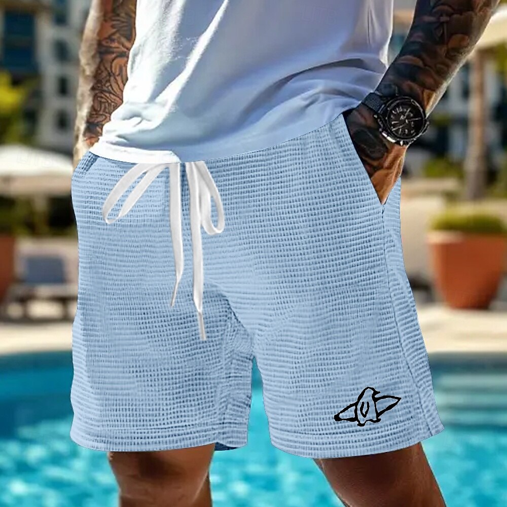 Homme Animal Manchot Créatures de la mer Short gaufré Shorts de survêtement Short décontracté Taille Moyenne Mode Décontractée Vacances Jogging Entraînement Taille élastique avec cordon de serrage de 2025 ? $21.99 –P1