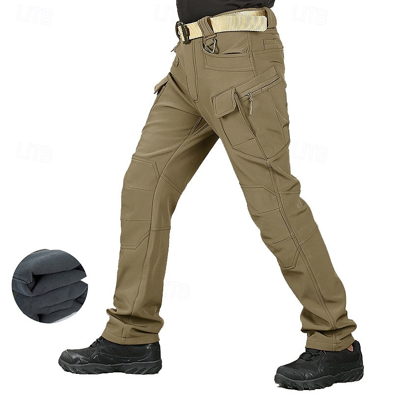 Herren Cargohosen Wanderhosen Regenhose zum Wandern Außen Normale Passform Wasserdicht Winddicht Schnelltrocknend Leicht Hosen Tasche Elastischer Bund Schwarz Armeegrün Camping / Wandern Golfspiel 2025 - $29.99 –P1