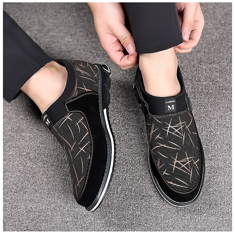 Men's Black Mesh Slip-On Casual Shoes with Star Pattern – Lightweight Streetwear Shoes for Travel, Urban Walks & Weekend Outings 2025 - $26.99 –P9