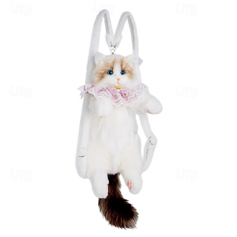 Stuffed Animals Backpack - Cute Cat plush Backpack Handcrafted Realistic Cat Shaped Backpack Idea for Birthdays Anniversaries Ordinary days Large Ragdoll Bag 2025 - $120.99 –P5