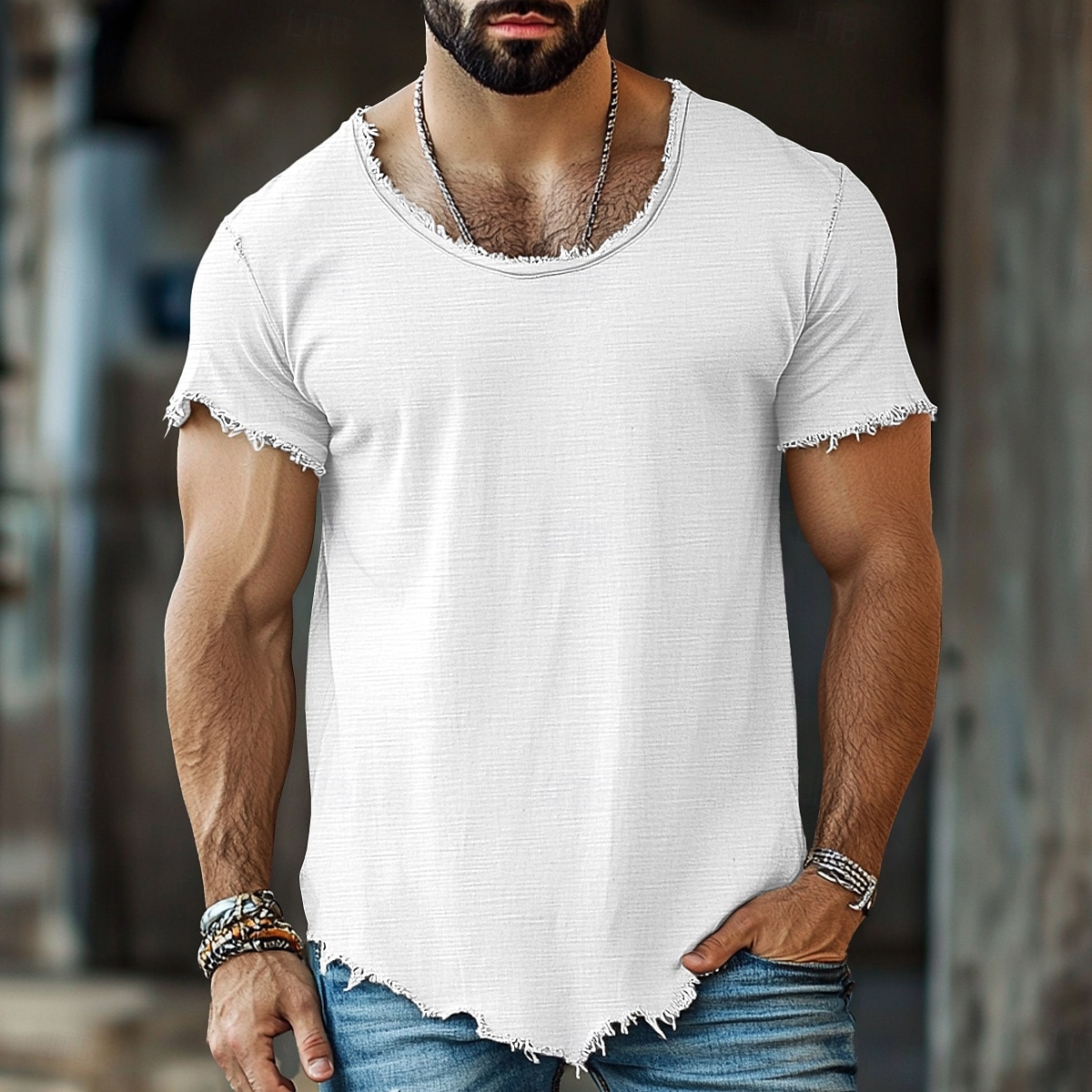 Bărbați Tee Top Tricou din in Manșon scurt Mânecă scurtă Stil Nautic Vară Simplu Modă Designer De Bază Moale Vacanță Stradă Casual Albastru Deschis Negru Alb Top tricou pentru bărbați 2025 - $20.99 –P3