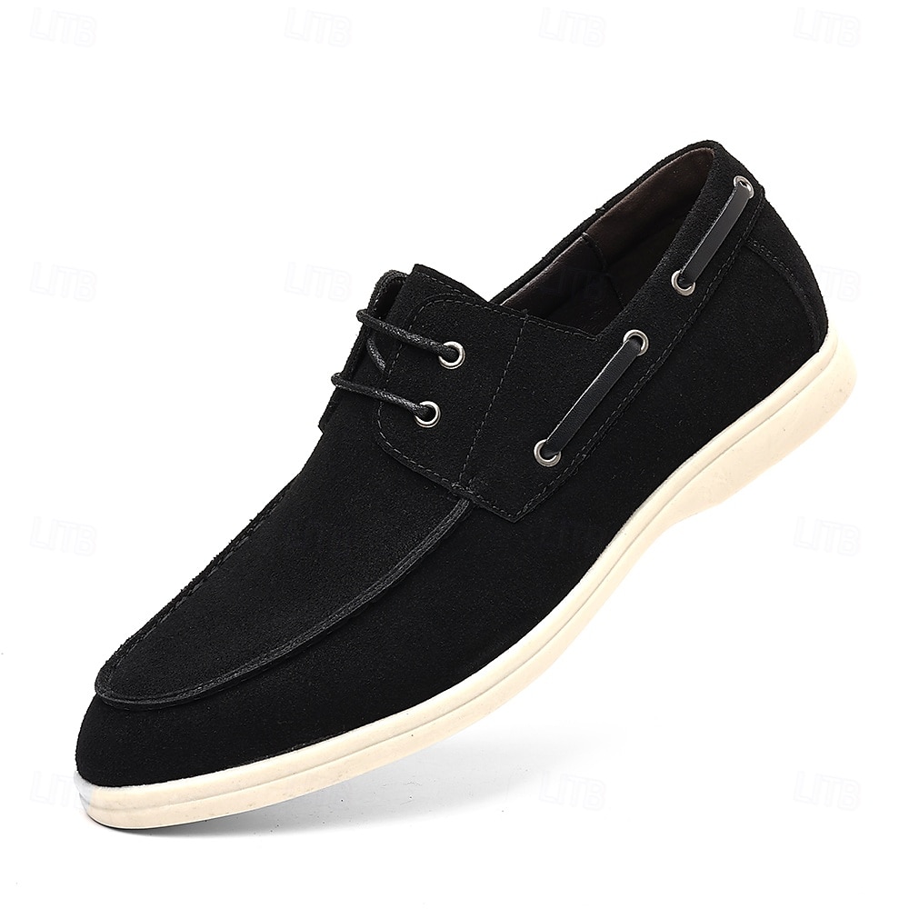Men's Beige Faux Suede Boat Shoes with Lace-Up Design – Comfortable Casual Footwear for Weekend, Vacation & Daily Use 2025 - $34.99 –P2
