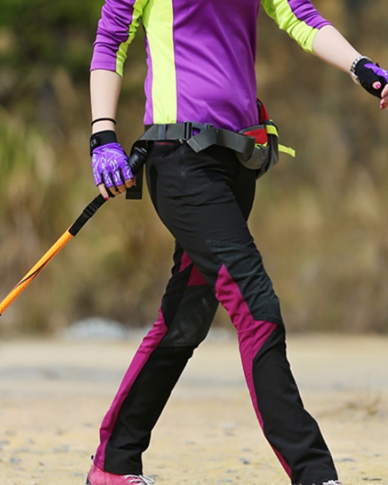 Women's Outdoor Pants Hiking Pants Trousers Patchwork Autumn / Fall Outdoor Regular Fit Waterproof Windproof Lightweight Bottoms Elastic Waist Purple Camping / Hiking / Caving Running S M L XL XXL 2026 - $34.99 –P3