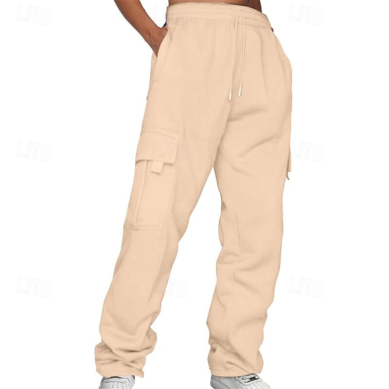 Men's Athletic Pants Sweatpants Trousers Pocket Drawstring Elastic Waist Plain Comfort Sports Outdoor Daily Fashion Casual Black Yellow Micro-elastic 2025 - $18.99 –P6