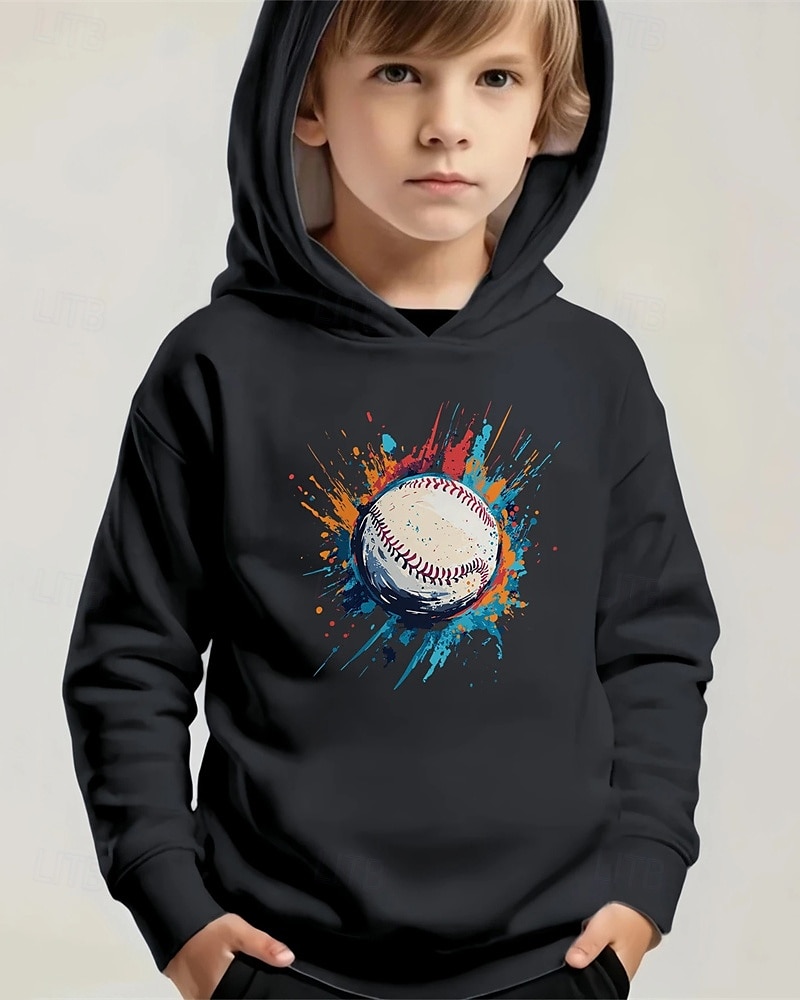 Pojkar 3D Grafisk Huvtröja Långärmad Vår Höst Mode Streetwear Barn 4-12 år Huva Utomhus Ledigt Dagligen Normal 2025 - $18.99 –P3