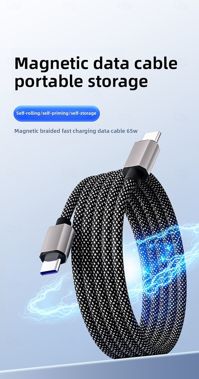 Magnetic Organizing Super Fast Charging Type C Charger Cord - Universal USB-C for iPhone Huawei Android All Phone Models 2025 - $12.99 –P1
