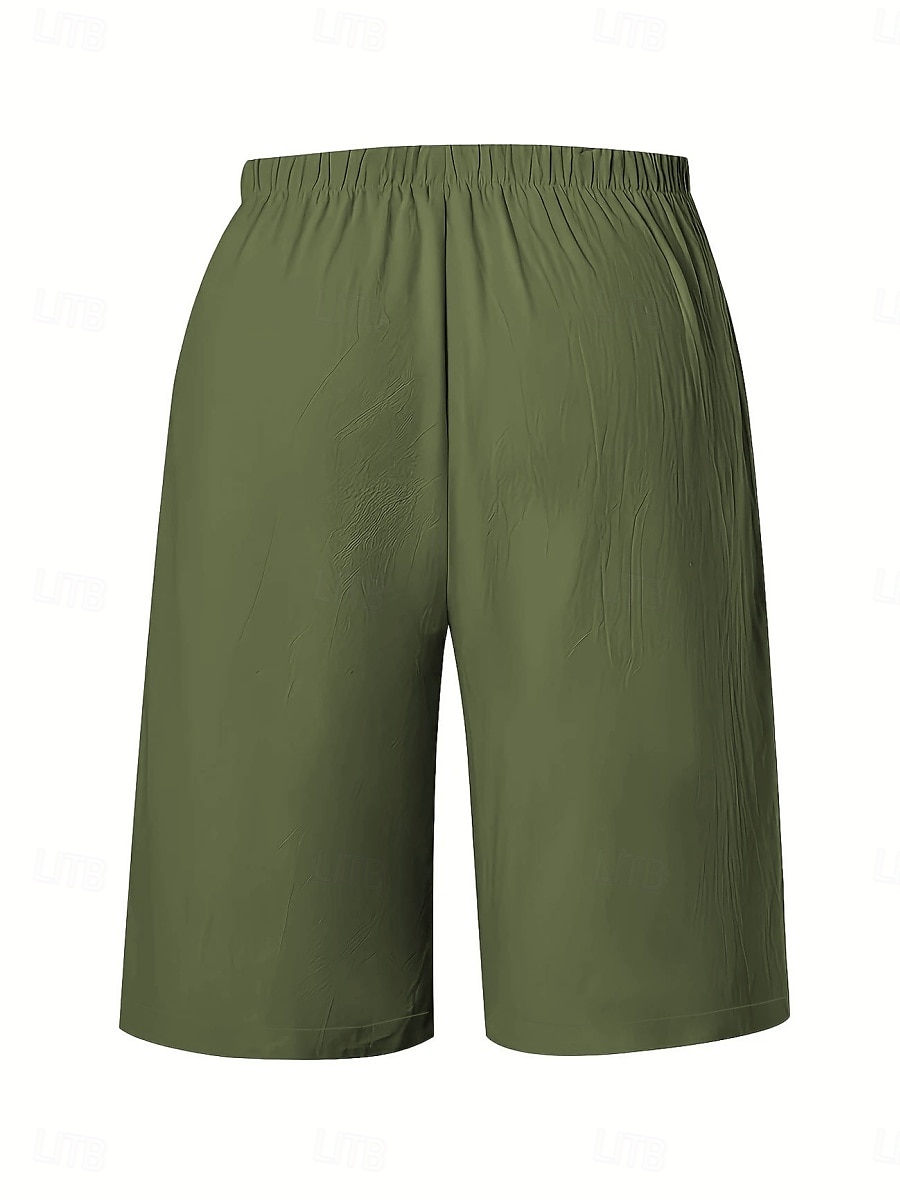 Mulheres chinês Bermudas Férias Moda Básico Comprimento do joelho Cintura Alta Tecido Bolsos Cintura elástica Confortável Macio Micro-Elástica Ao ar livre Rua Verde Militar Azul marinho Preto Branco de 2025 por $13.99 –P3