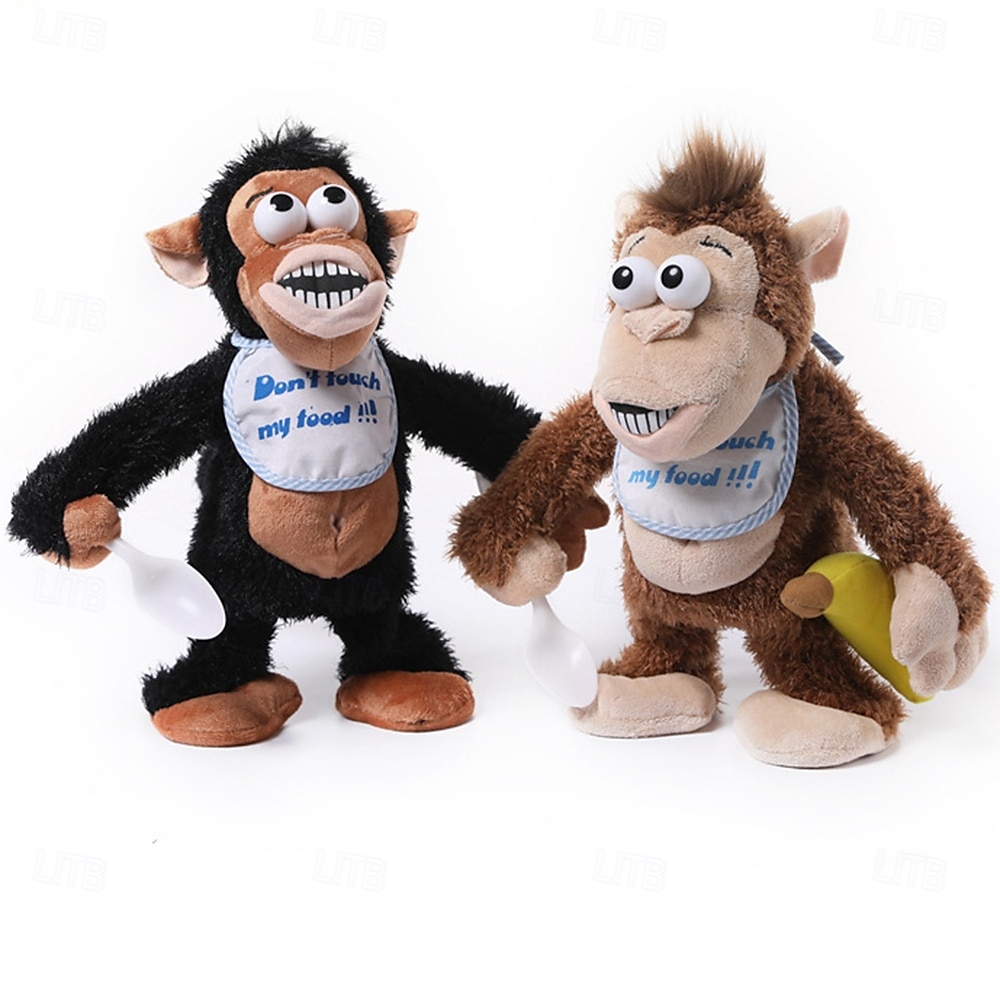 חיות פרווה של קוף, הקוף השובב, צעצוע אינטראקטיבי של קוף, אל תיקח את הבננה שלו, קוף אינטראקטיבי של בננה, צעצוע קטיפה ריאליסטי לילדים 2025 - $36.99 –P1