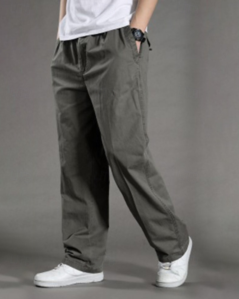 בגדי ריקוד גברים מכנסי חוץ מכנסי קרגו מכנסיים לטיולי הליכה סתיו חיצוני רגיל קל משקל נושם תחתיות אלסטית מותניים צהוב בהיר אפור כהה כותנה מחנאות / צעידות / טיולי מערות ריצה M L XL XXL XXXL 2026 - $22.99 –P3