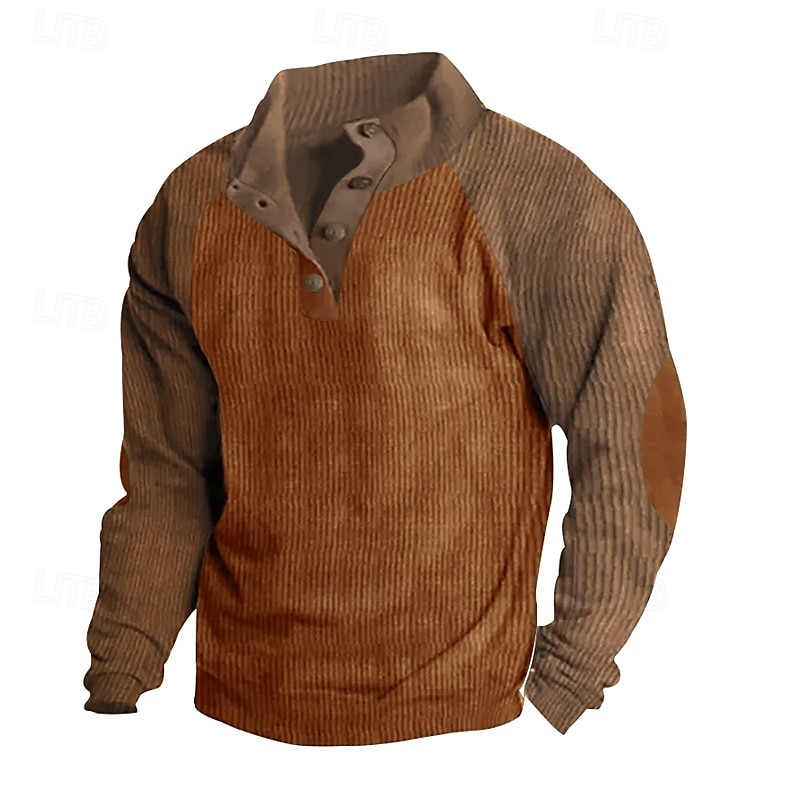 Homens Moletom com zíper Moletom Zip Moletom com capuz Adamascado Khaki claro. Preto Vinho Verde Tropa Colarinho Clerical Bloco de cor Zip Up Bloco de cor Desportos e Ar livre Casual Diário Roupa de de 2025 por $32.99 –P7