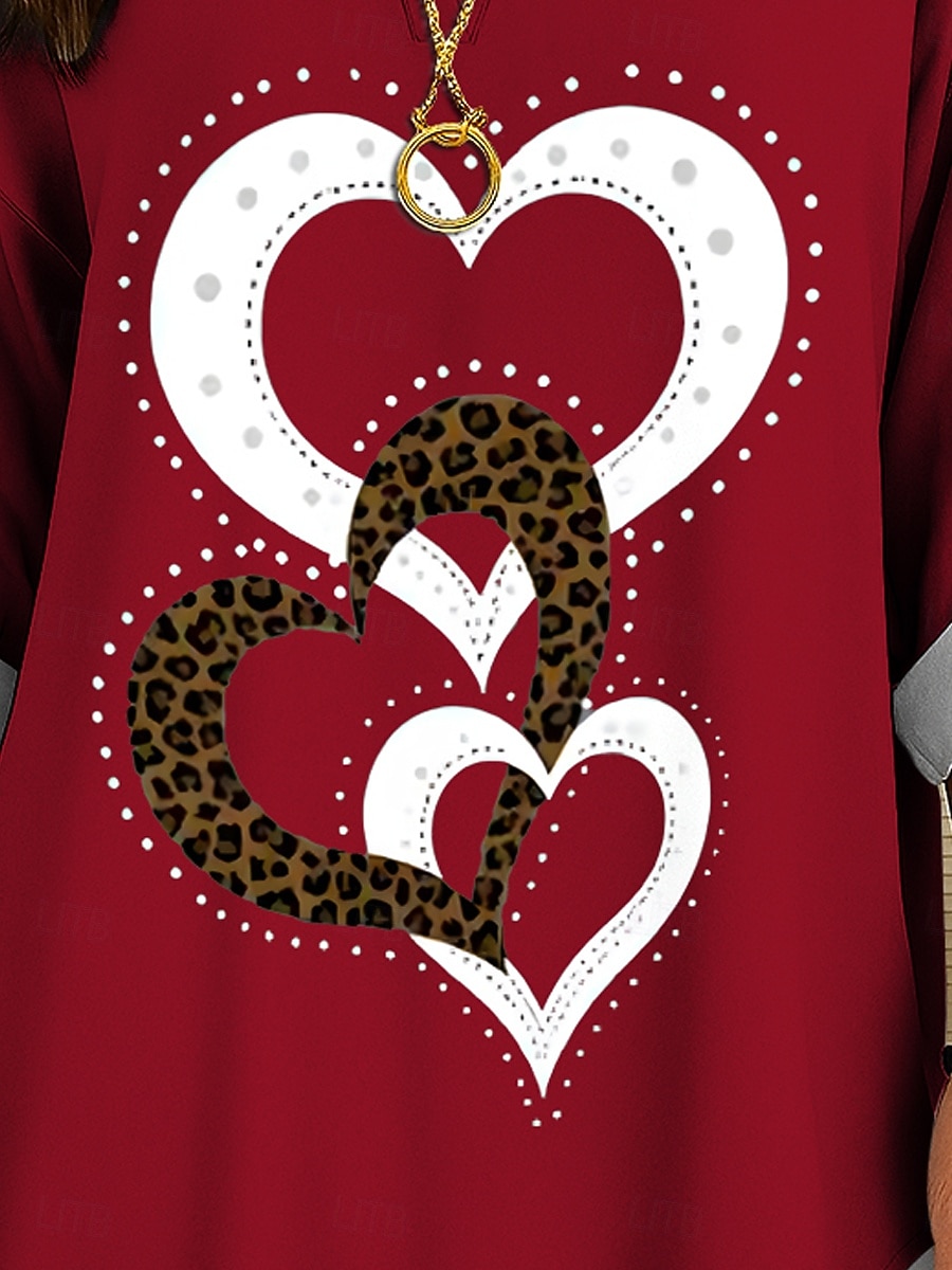 Women's Blouse Linen Like Breathable Lightweight Tunic V Neck Long Sleeve Boho Casual Tops Heart Graphic Geometric Elegant Stylish Regular Tops Daily Print Black White Yellow Red Blue 2026 - $32.99 –P3