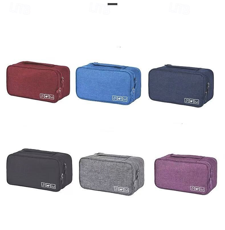 bolsa de viagem para guardar sutiãs e meias, organizador leve multicamadas com fecho de zíper, tecido durável, roxo, lavável à mão, várias cores disponíveis de 2025 por $15.49 –P4