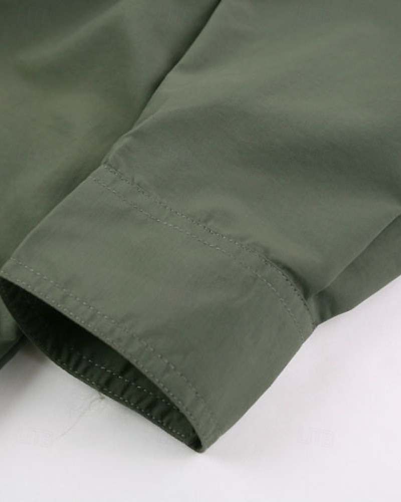 Herren Wanderhemd Wanderspitze Cargo-Shirt Langarm Umlegekragen Oberteil Außen Wasserdicht Winddicht Leicht Polyester Dunkelgrau Armeegrün Khaki Laufen Camping / Wandern / Höhlenforschung 2025 - $23.99 –P7