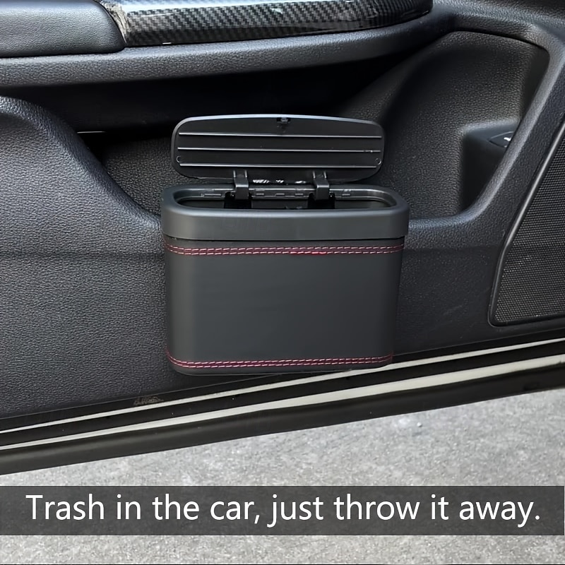 Universal Car Trash Can Vehicle Trash Bin Car Seat Back & Door Hanging Storage Box Multi-Functional Car Accessories Foldable Trash Bag Organizer Lidded Car Trash Can 2025 - $18.99 –P5