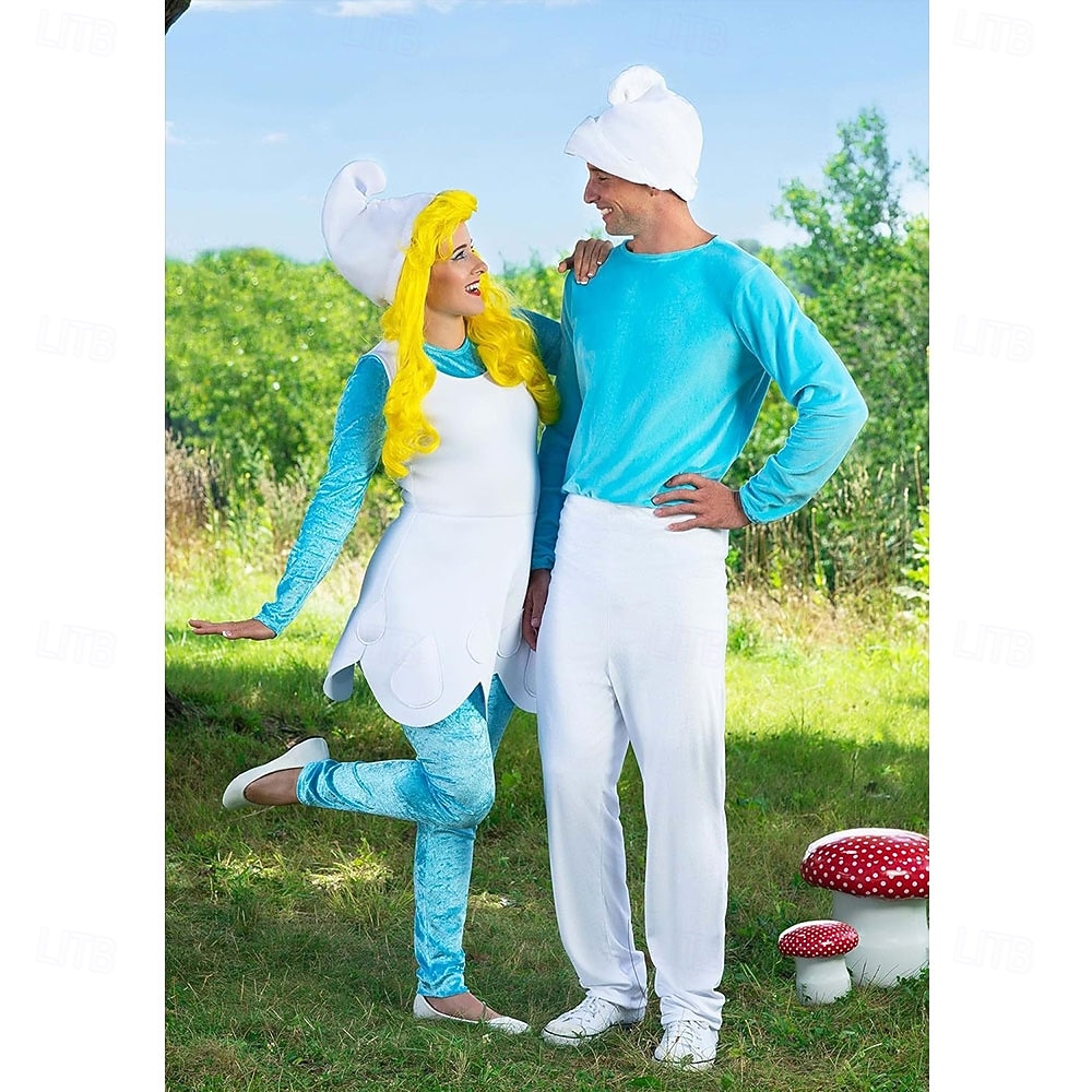 Parrucca Smurfette da donna per costumi di adulti accessorio costumi Smurf giallo brillante Parrucche di Halloween del 2026 a $25.99 –P7