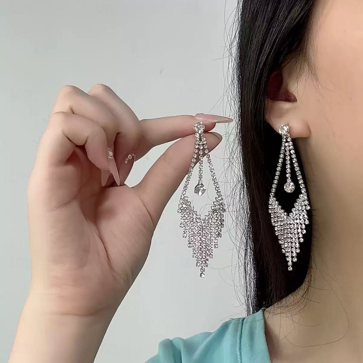 Per donna Orecchini a perno Tropicale Gioia Tropicale Elegante Orecchini Gioielli Argento Per Feste del 2026 a $11.49 –P4