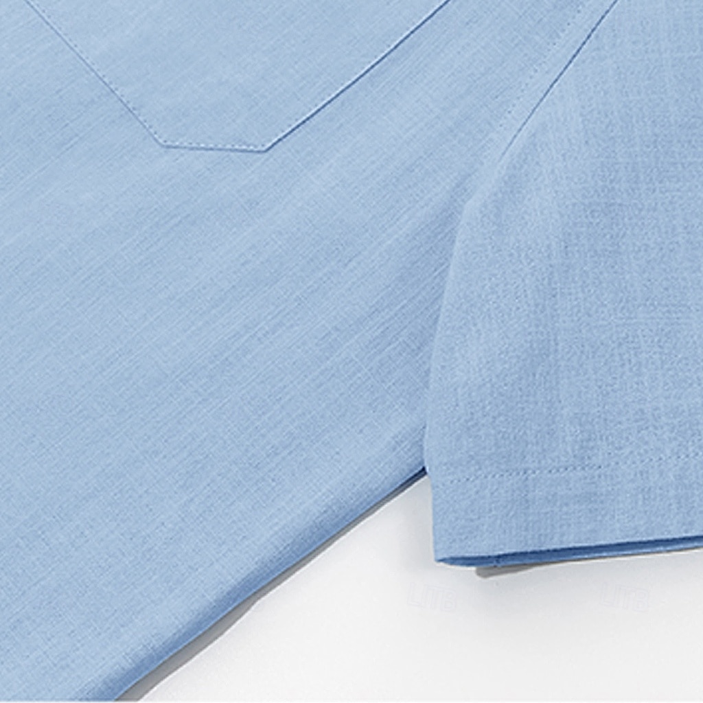 Pánské Tričko Henley Tričko Top Krátký rukáv Pevná barva Bez vzoru Jednobarevné Módní Designové Základní kravata vpředu Do V Dovolená ulice Ležérní Léto Černá Bílá Vodní modrá Tričko Henley 2025 - $20.99 –P4