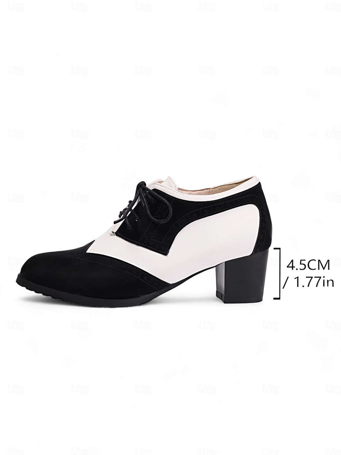 női kétszínű, zöld-fehér oxford magassarkú, brogue díszítéssel – 1950-es évekbeli vintage fűzős elegáns cipők mindennapi viseletre, tavaszi szettekhez és retró ihletésű megjelenéshez 2025 - $46.99 –P10