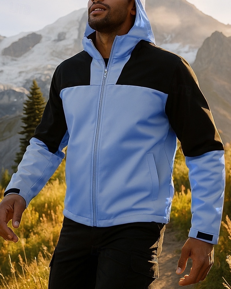 Муж. Куртка для туризма и прогулок Спортивная куртка Дождевик На открытом воздухе Водонепроницаемость Быстровысыхающий Легкость Дышащий Походная одежда Походная одежда Весна Осень Жакет 2026 - $42.99 –P5