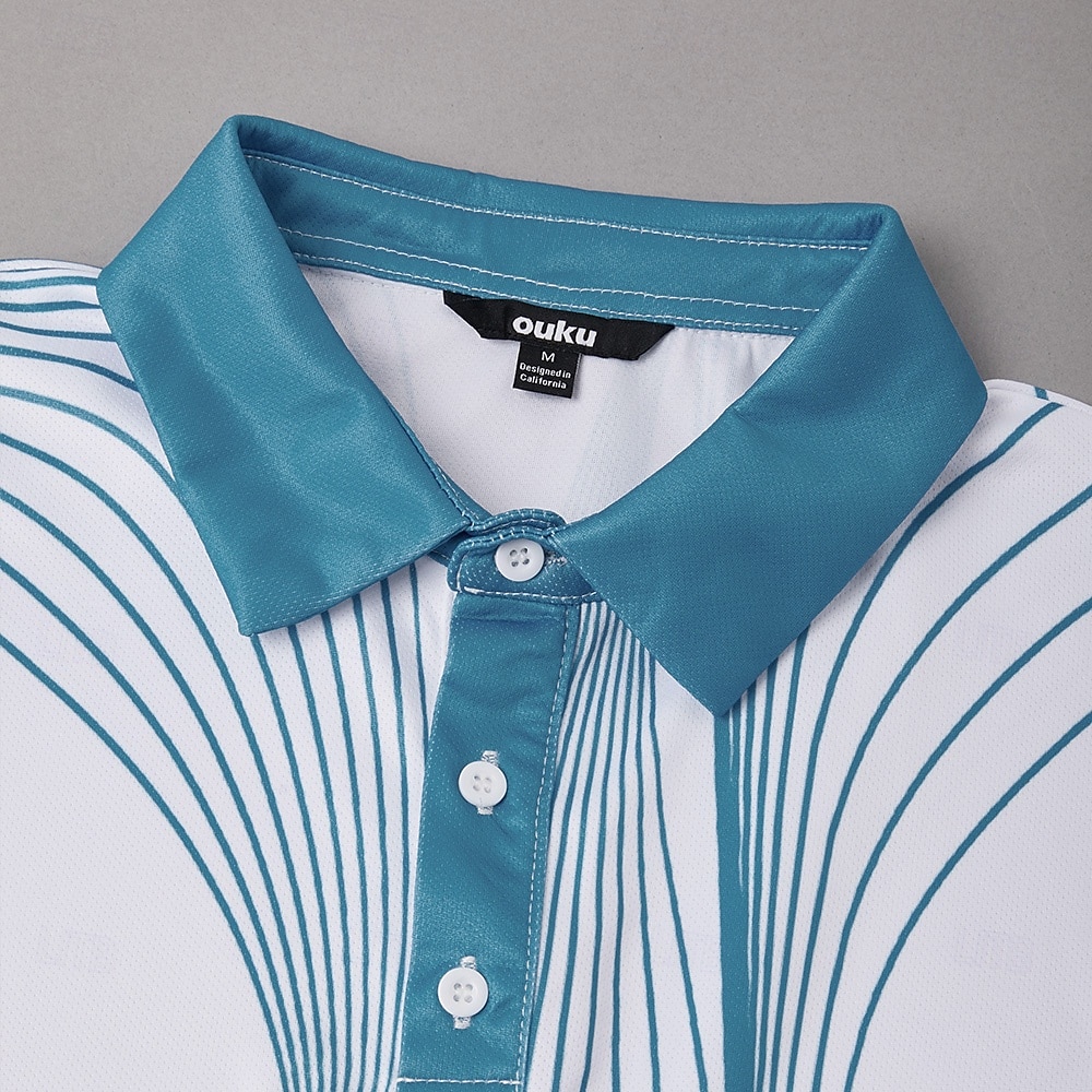 Miesten Geometrinen Viiva Polo Lyhythihainen Poolopaidat Kauluspaidat Business Casual ulko- Urheilu- ja treenivaatteet Arki-asut 3D-tulostus Napit Kesä Musta Rubiini Sininen 2025 - $20.99 –P11