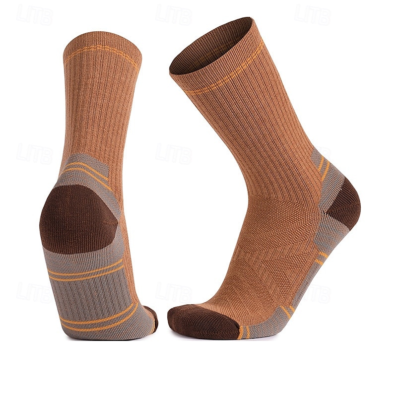 1 Par Hombre calcetines de lana merino Calcetines de senderismo Calcetines para correr Mantiene abrigado Transpirable Anti ampollas Grueso Invierno Al aire libre tripulación de cuarto Retazos Lana 2025 - $11.49 –P11