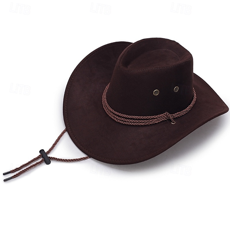 pánský sluneční klobouk, westernový kovbojský klobouk se širokou krempou, jezdecký klobouk, kempingový klobouk, outdoorový klobouk 2025 - $14.99 –P8