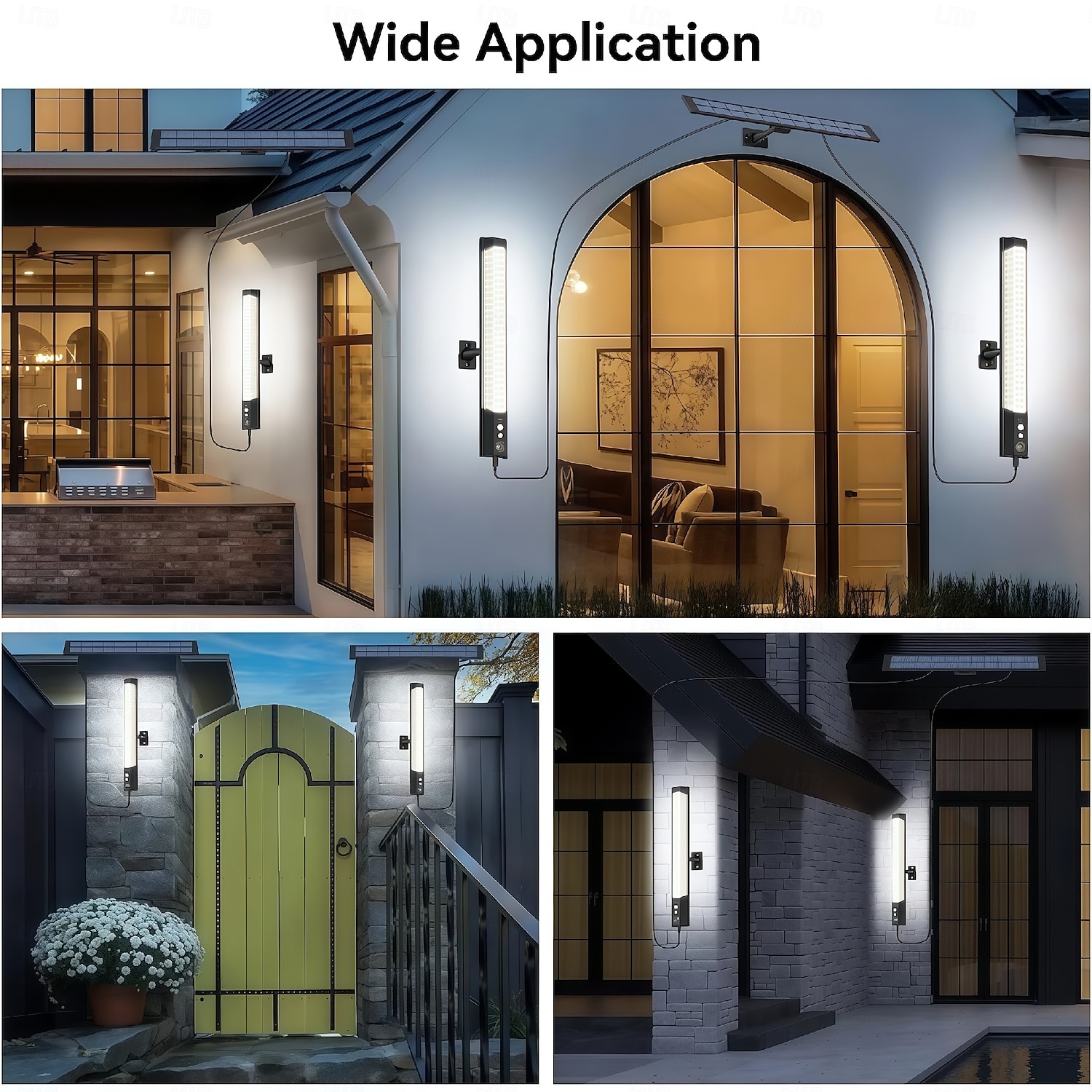 316led buitenzonnestraatverlichting met 3 meter kabel, led split landschap patio tuinverlichting met afstandsbediening, camping buitenzonneschijnwerper, zonne-energie, USB-oplaadbaar, 1 stuk 2025 - $32.99 –P4
