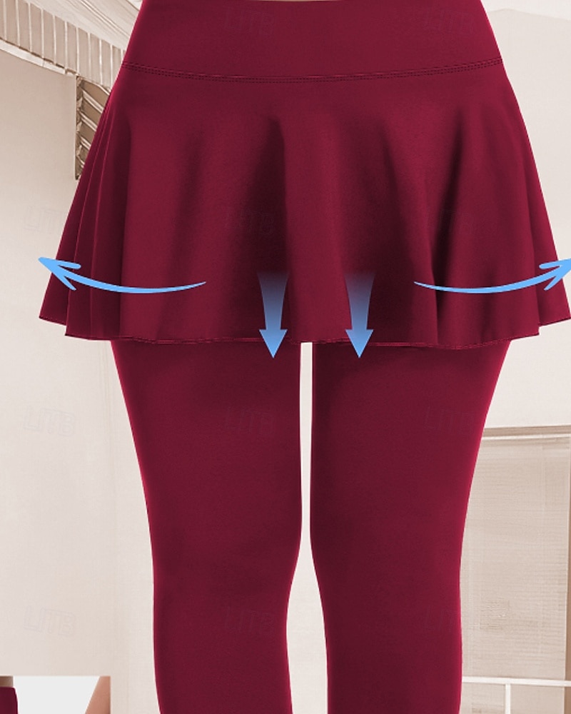 Mujer mallas de pilates pantalones deportivos Mallas Leggings de Yoga Bolsillo Ligero Pilates Gimnasio Corriendo Pantalones Color sólido Gris oscuro Negro Borgoña Talla Grande Deportes Ropa de Deporte 2025 - $22.99 –P7