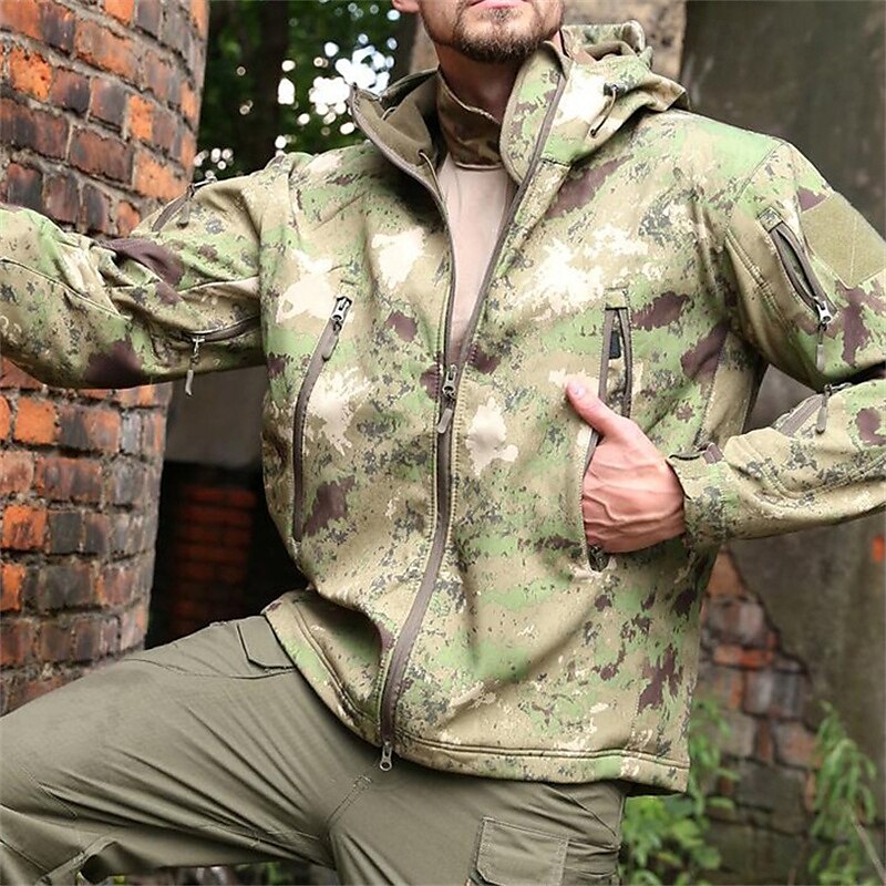 Per uomo Giacca da escursionismo Cappotto invernale Giacca in pile da escursionismo Inverno All'aperto Termico Impermeabile Antivento Giacca in Pile Invernale Giallo Verde Chiaro Verde Cachi del 2025 a $56.99 –P6