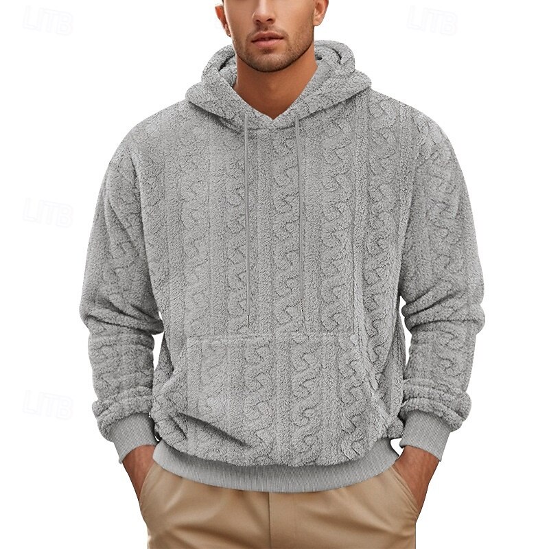 Homens Moletom com zíper Moletom Moletom Zip Moletom de lã Adamascado Preto Azul Marron Cinzento Com Capuz Tecido Textura Desportos e Ar livre Casual Diário Roupa de rua Legal Designer Outono de 2025 por $25.99 –P3