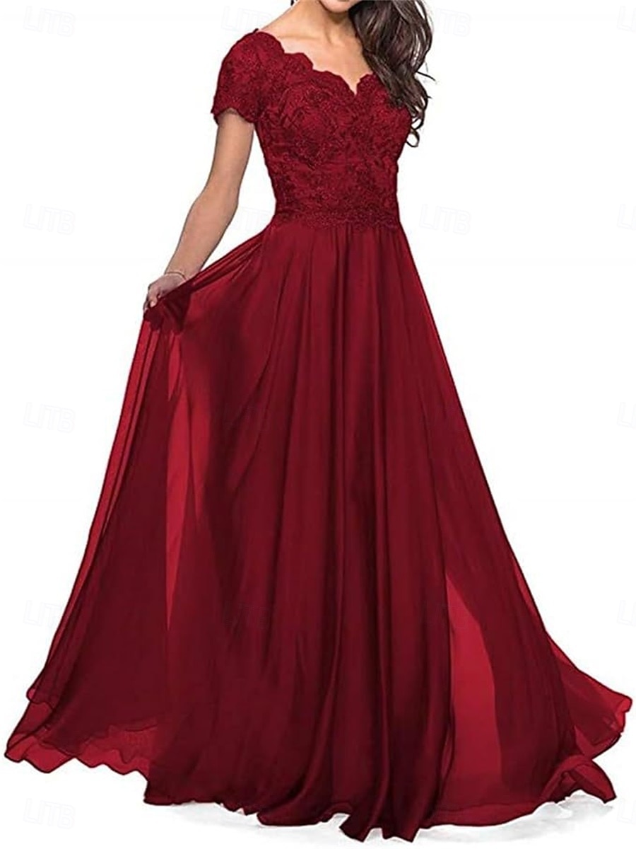 Linia -A Rochie Mama Miresei Elegant In Formă de Inimă Lungime Podea Poliester Manșon scurt cu Pliuri 2025 2025 - $109.99 –P6