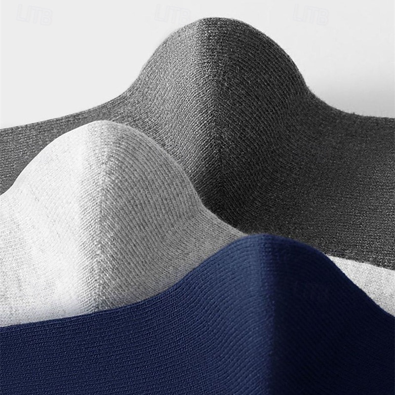 Per uomo 5 Paia Pacchi Multipli Calzini Calzini a Mezza Gamba Calzini da Corsa Calzini Casual Nero Bianco Colore Colore Solido / Tinta Unita Vacanza Sport & Outdoor Quotidiano Base Medio Primavera del 2025 a $6.49 –P11