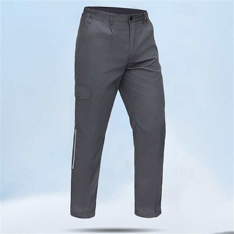 Herren Cargohosen Wanderhosen Regenhose zum Wandern Außen Normale Passform Wasserdicht Schnelltrocknend Leicht Reflexmaterial Hosen Tasche Dunkelmarine Dunkelgrün Camping / Wandern Golfspiel Laufen S 2025 - $21.99 –P2