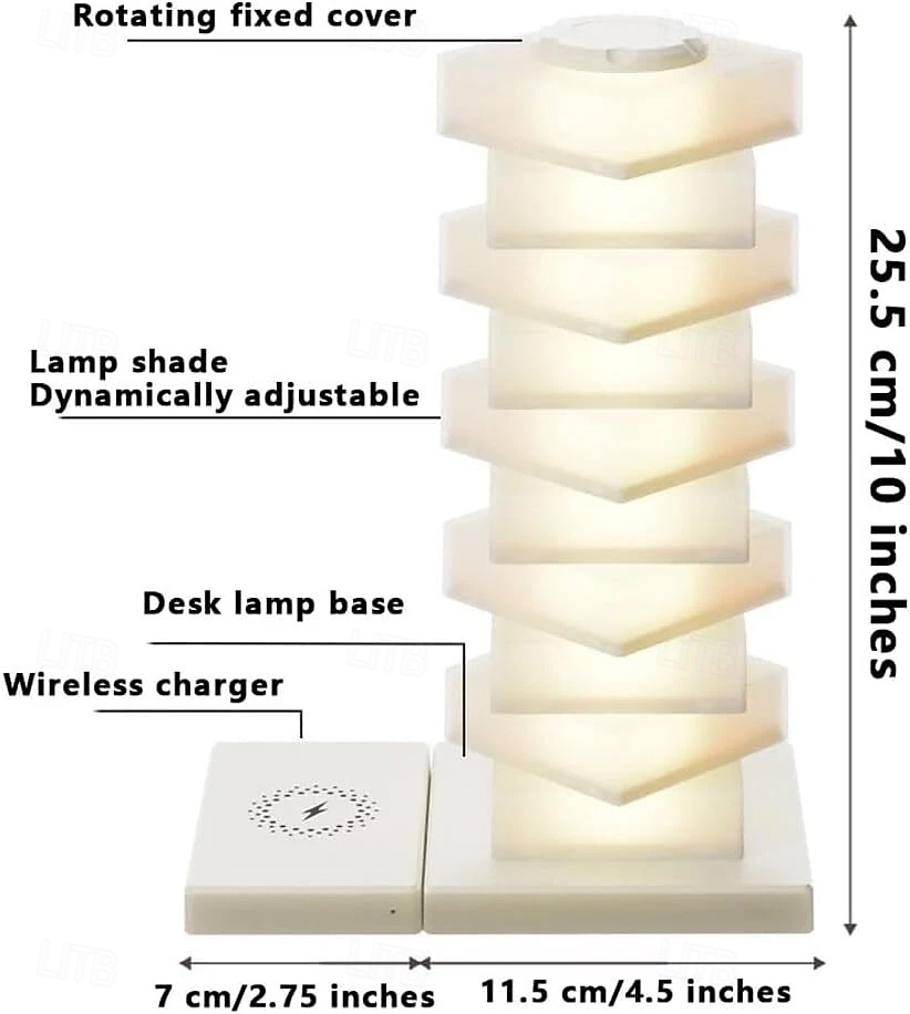 LED Desk lamp with wireless charger and dimmable touch control lamp for bedroom and office lamp 2025 - $87.99 –P3